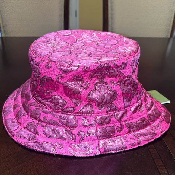 New Gucci GG Supreme Logo Floral Double Sided Bucket Hat - Picture 12 of 15